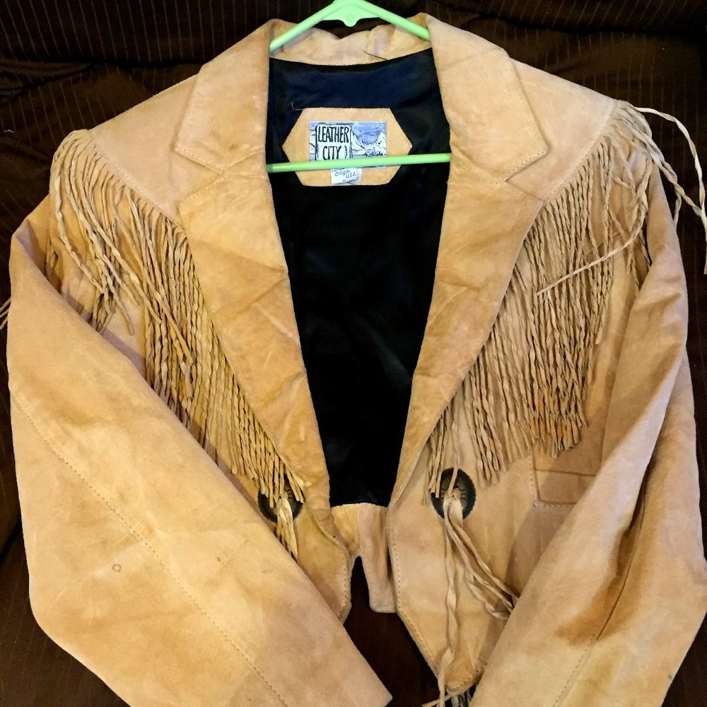 Ladies Leather Bolero Jacket - Size Small